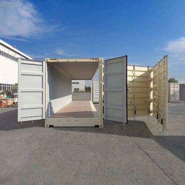 Contenedor de acceso lateral completo de 40 pies hc blanco